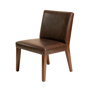 Wilburton Faux Leather Upholstered Slat Back Side Chair