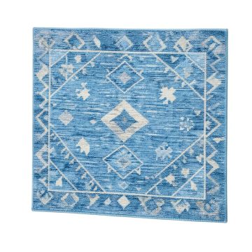 Tollette Geometric Blue Area Rug