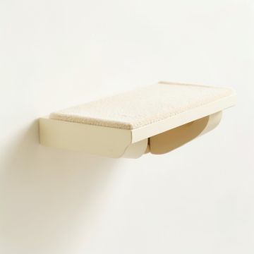 Oak Bridge Wall-Mounted Cat Perch - Cream (synthetic illustration; no displayed measurements)