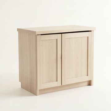 Oak Arc Freestanding Laundry Folding Counter - Beige (synthetic illustration; no displayed measurements)