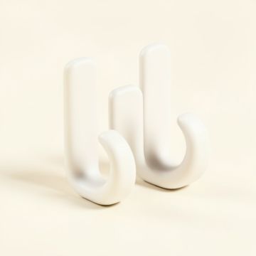 Sheffield Resin Shower Curtain Hooks (synthetic illustration; no displayed measurements)