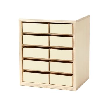 Flint Crest Small-Parts Storage Drawer Cabinet - Cream (synthetic illustration; no displayed measurements)