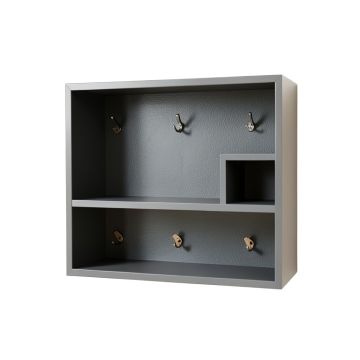 Rowan Dell Wall-Mounted Entryway Organizer Shelf - Gray