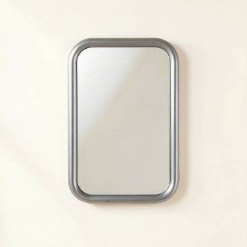 Field Bend Framed Wall Mirror - Gray (synthetic illustration; no displayed measurements)