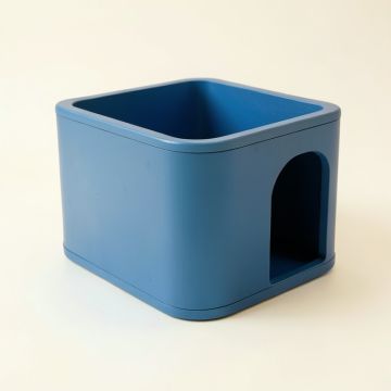 River Canyon Empty Furniture-Style Litter Enclosure - Blue (synthetic illustration; no displayed measurements)