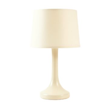 Dawn Bend Table Lamp With A Plain Fabric Shade - Ivory