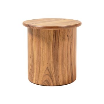 Teres Solid Wood Drum End Table
