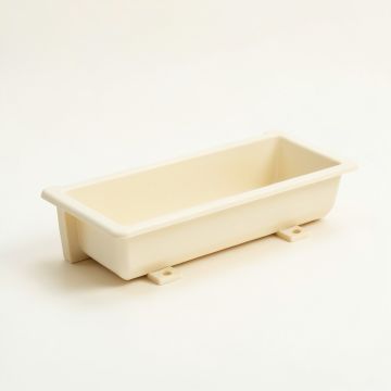 Juniper Brook Empty Railing Planter With Integral Brackets - Cream (synthetic illustration; no displayed measurements)