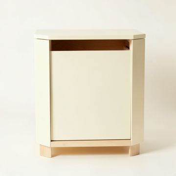 Fern Crest Freestanding Pull-Out Hamper Cabinet - Cream (synthetic illustration; no displayed measurements)