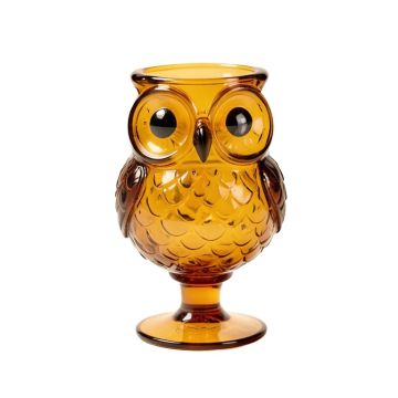 Owl 10 Oz . Glass Goblet