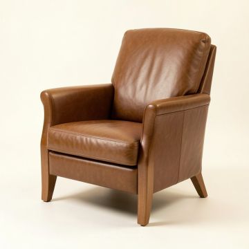 31 '' Wide Leather Match Club Chair (synthetic illustration; no displayed measurements)