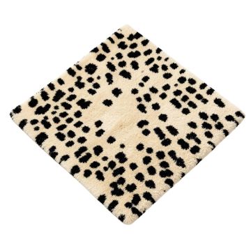 Thornbury Animal Print Tufted Wool Beige/Black Area Rug