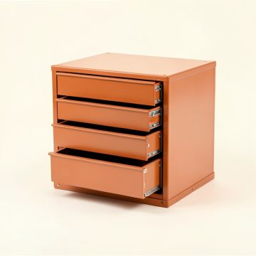 Cedar Crossing Small-Parts Storage Drawer Cabinet - Terracotta (synthetic illustration; no displayed measurements)