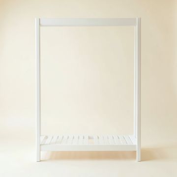 Laurel Bend Empty Garment Rack - White (synthetic illustration; no displayed measurements)