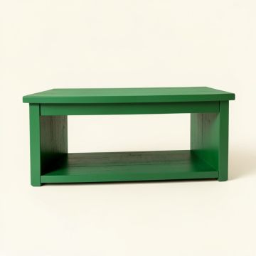 Pine Crest Narrow Outdoor Storage Bench - Green (synthetic illustration; no displayed measurements)