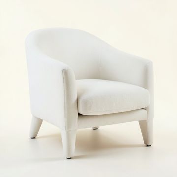 Spruce Crest Upholstered Armchair - White (synthetic illustration; no displayed measurements)
