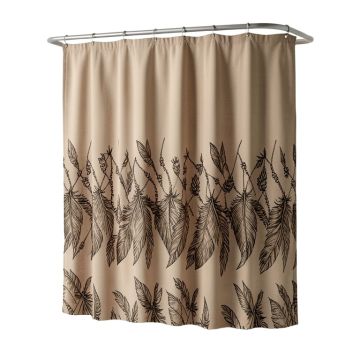 Celine Tribal Bohemian Hair Accessories Bird Feathers Beads On String Sketch Digital Print Single Shower Curtain
