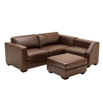 Giuliana 104 '' Wide Faux Leather Reversible Sofa & Chaise With Ottoman