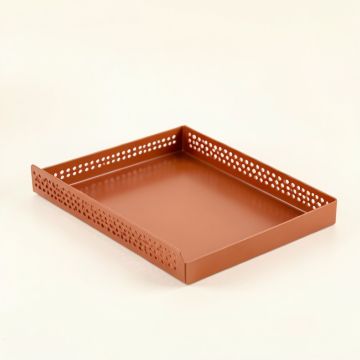 Willow Brook Empty Under-Desk Cable Tray - Terracotta (synthetic illustration; no displayed measurements)