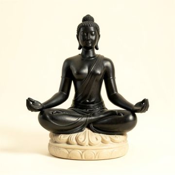 Meditation Yoga Pose Statue (synthetic illustration; no displayed measurements)