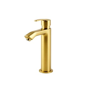Elite Tall Single Handle Lever Bathroom Waterfall Faucet With Glass Plate