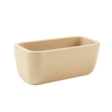 Bay Brook Empty Railing Planter With Integral Brackets - Beige