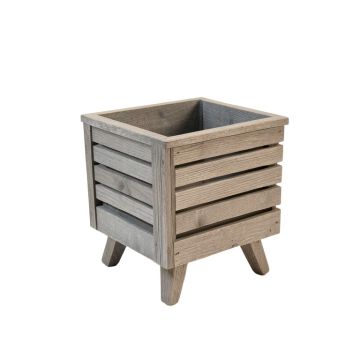 Linden Bridge Empty Raised Planter - Gray