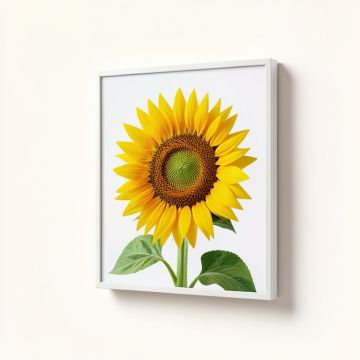 Glass Sunflower Photographic Print On Plaque (synthetic illustration; no displayed measurements)