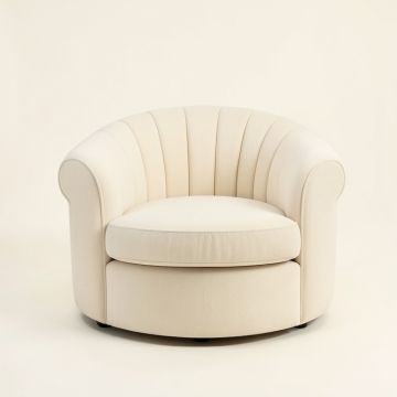 Rowan Bluff Upholstered Armchair - Cream (synthetic illustration; no displayed measurements)