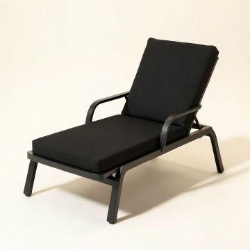 Daiyaan Patio Reclining Chaise Lounge With Cushion (synthetic illustration; no displayed measurements)