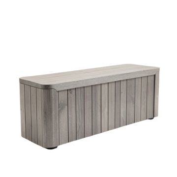 Stone Bridge Narrow Outdoor Storage Bench - Gray
