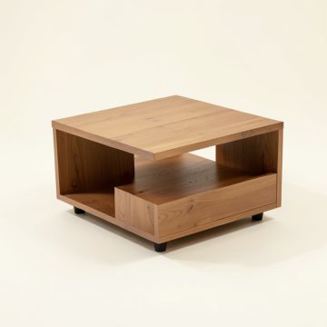 Leos Solid Wood Coffee Table With Storage (synthetic illustration; no displayed measurements)