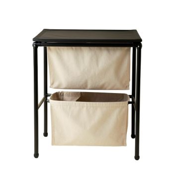 Bay Dale Laundry Sorting Station With Plain Removable Bags - Black