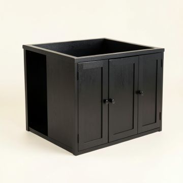 Brook Branch Empty Furniture-Style Litter Enclosure - Black (synthetic illustration; no displayed measurements)