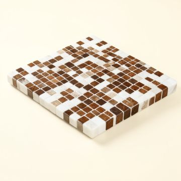 Damasco Copper 12 '' X 12 '' Glass And Metal Mosaic Tile (synthetic illustration; no displayed measurements)