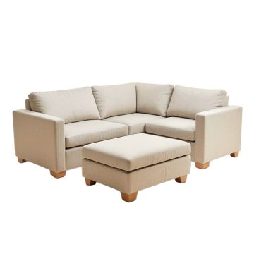 Montz 81 '' Wide Linen Reversible Modular Sofa & Chaise With Ottoman