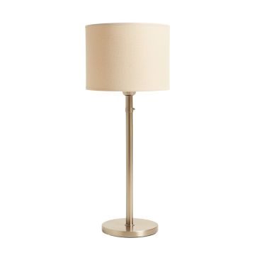 Cliff Canyon Floor Lamp With A Plain Fabric Shade - Beige