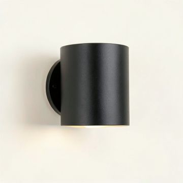 Hill Branch Wall Sconce Mounted On A Plain Wall - Black (synthetic illustration; no displayed measurements)