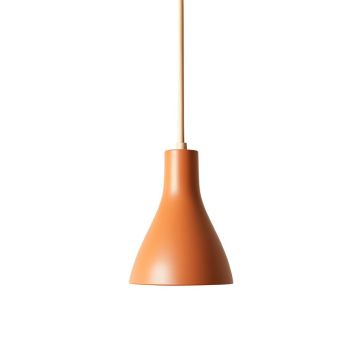 Cedar Crest Pendant Light Suspended From One Plain Cable - Terracotta