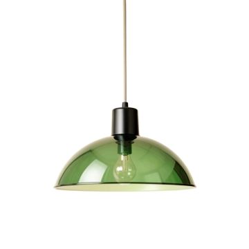Vale Branch Pendant Light Suspended From One Plain Cable - Green