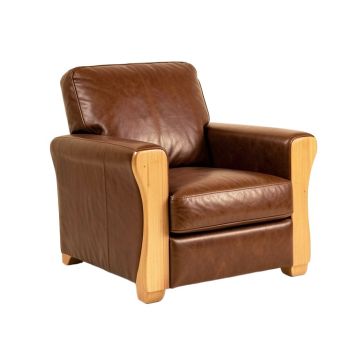 Adda 35.5 '' Wide Full Grain Leather Armchair