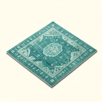 Hand-Woven Teal/Aqua Indoor/Outdoor Area Rug (synthetic illustration; no displayed measurements)