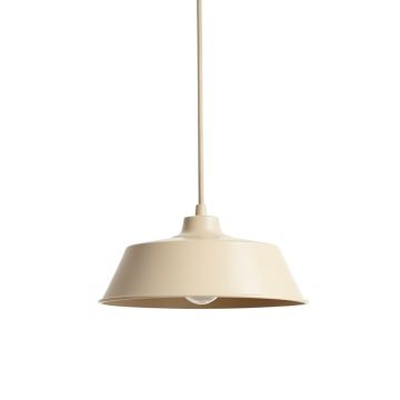 Ash Bluff Pendant Light Suspended From One Plain Cable - Beige