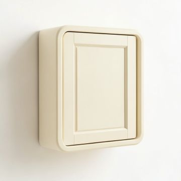 River Crest Wall-Mounted Entry Cabinet - Cream (synthetic illustration; no displayed measurements)