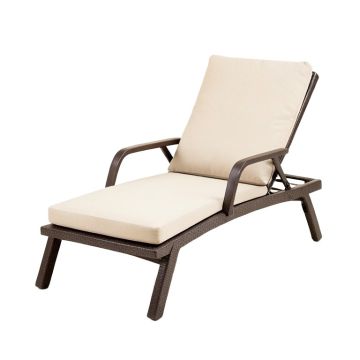 Cloine Patio Reclining Chaise Lounge With Cushion