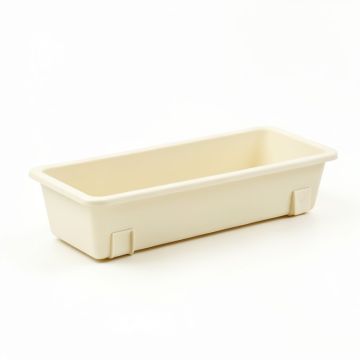 Olive Branch Empty Railing Planter With Integral Brackets - Ivory (synthetic illustration; no displayed measurements)