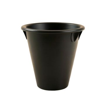Bay Crossing Empty Railing Planter With Integral Brackets - Black