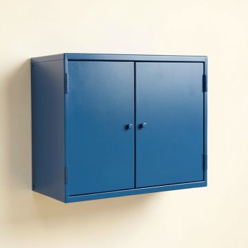 Linden Canyon Wall-Mounted Entry Cabinet - Blue (synthetic illustration; no displayed measurements)