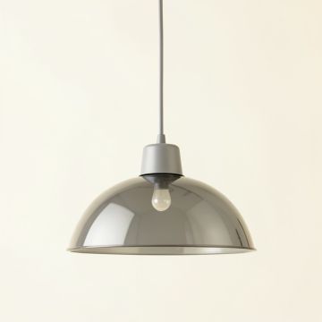 Stone Crossing Pendant Light Suspended From One Plain Cable - Gray (synthetic illustration; no displayed measurements)