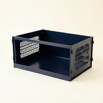 River Canyon Empty Furniture-Style Pet Crate - Navy (synthetic illustration; no displayed measurements)